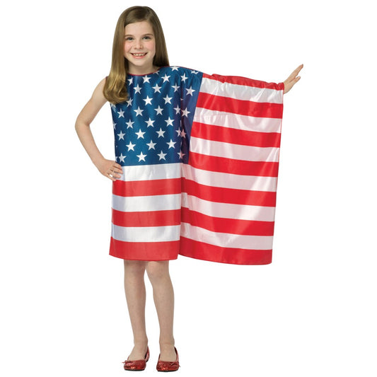 アメリカンフラッグ　衣装、コスチューム　子供女性用　USA FLAG DRESS　コスプレ