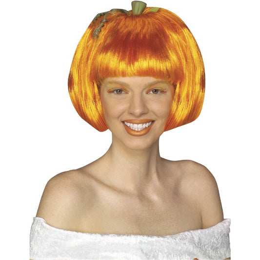 パンプキン　かぼちゃ　ウィッグ、かつら　オレンジ　女性用　コスプレ