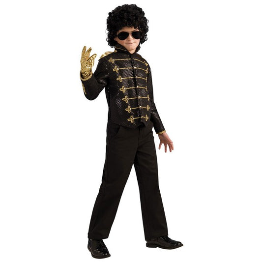 マイケル・ジャクソン ミリタリー　ブラック　Deluxe　衣装、コスチューム　子供男性用　コスプレ