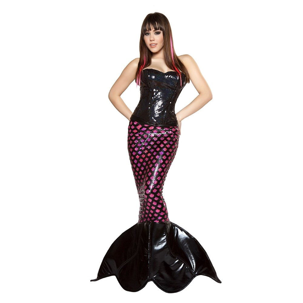 人魚姫　マーメイド　衣装、コスチューム　大人女性用　ブラック&ピンク　セクシー　Mermaid　コスプレ