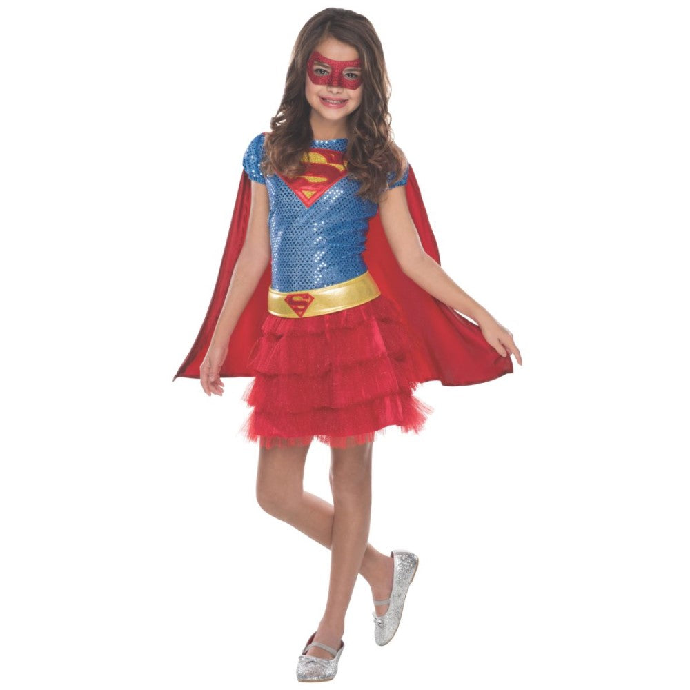 スーパーガール　衣装、コスチューム　子供女性用　スーパーマン　チュチュドレス　コスプレ