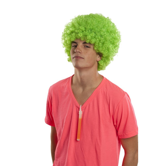 グリーン　アフロ　ウィッグ、かつら　大人用　RAVE NEON AFRO WIG-GREEN　コスプレ