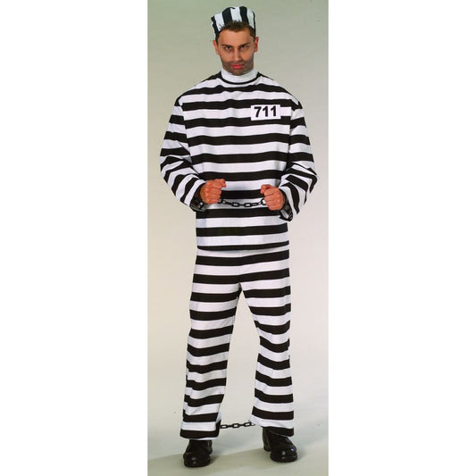 囚人　刑務所　衣装、コスチューム　大人男性用　コスプレ　仮装
