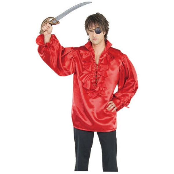 海賊のシャツ　レッド　衣装、コスチューム　コスプレ　大人男性用 ハロウィン