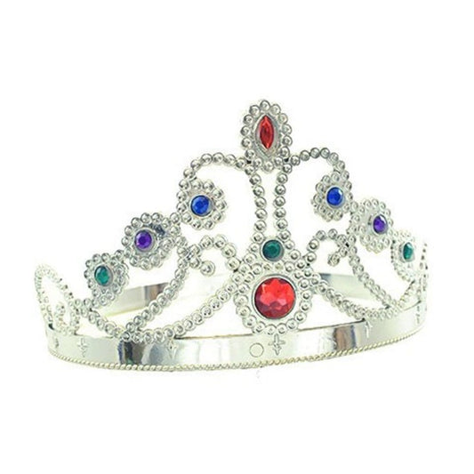 プリンセス　ティアラ　シルバー　女王　お姫様　大人用　王冠　宝石　コスプレ　Jewelled Queen's Crown