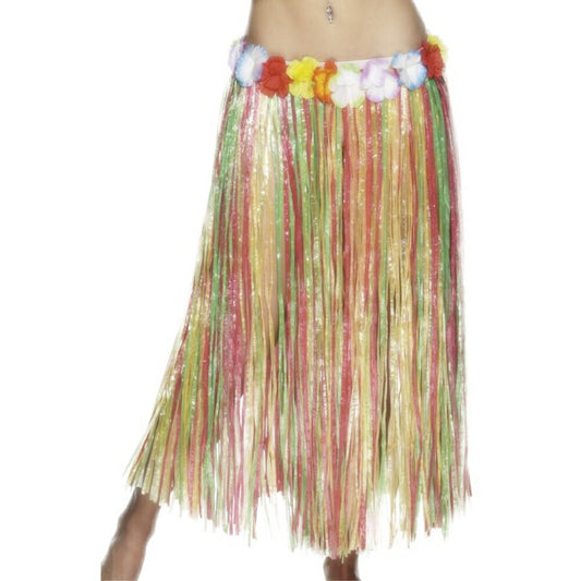 スカート　マルチカラー　フラダンス　ロング　ハワイ風　大人女性用　Hawaiian Hula Skirt　コスプレ