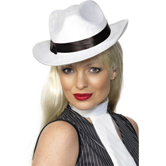 帽子　ライトグレー　ギャング風　大人女性用　Gangster Hat　コスプレ