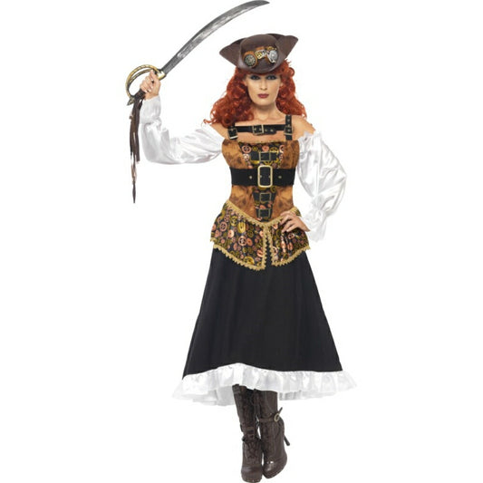 スチームパンク　海賊の女の子　衣装　コスチューム　大人女性用　ドレス　コスプレ
