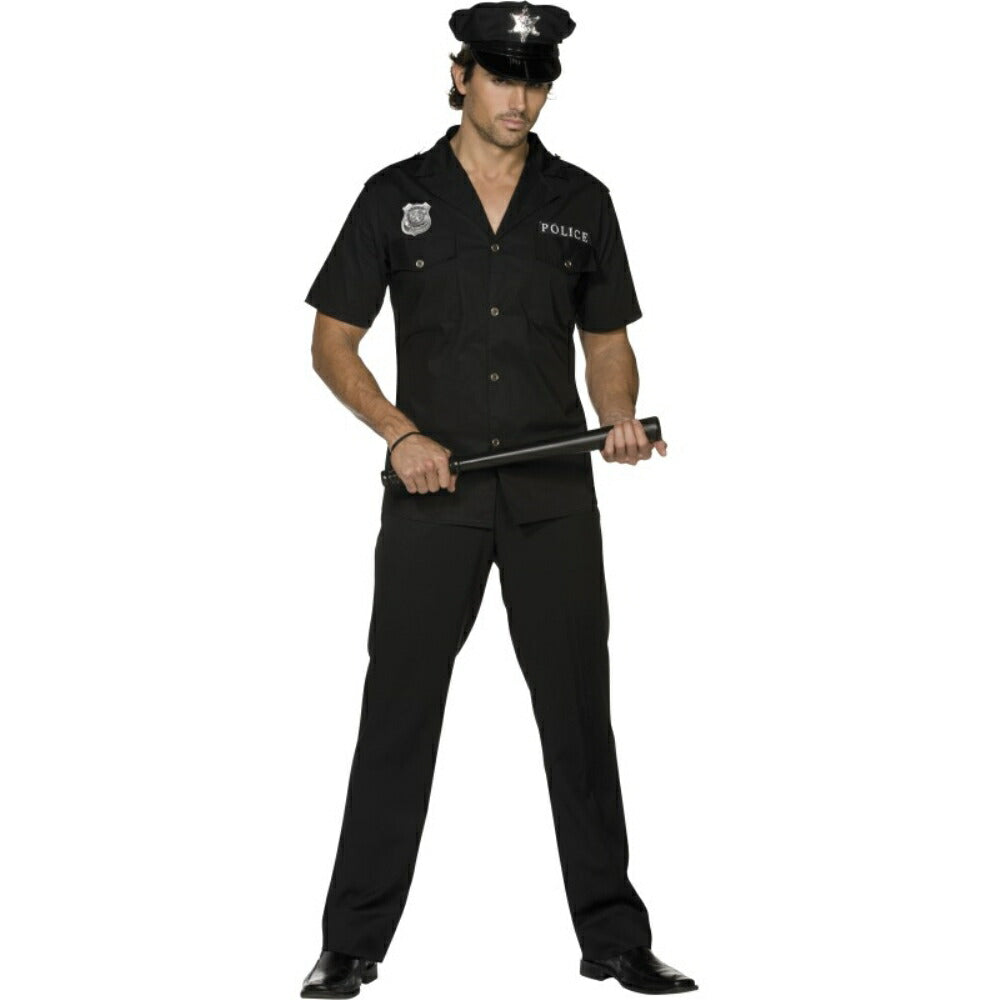 警察官　黒　衣装、コスチューム　公務員　大人男性用　Fever Cop　コスプレ