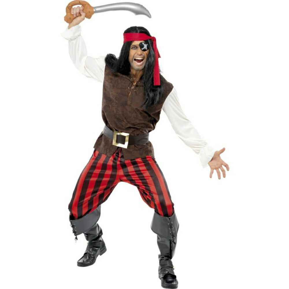 船員　海賊　赤　茶　衣装、コスチューム　大人男性用　Pirate Ship Mate　コスプレ