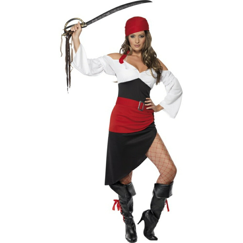 女海賊　赤　黒　衣装、コスチューム　大人女性用　Sassy Pirate Wench　コスプレ
