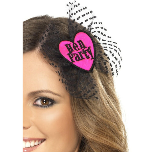 ヘアリボン　ブラック　大人女性用　Hen Party Hair Bow　コスプレ