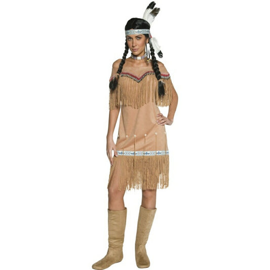 インディアン　茶　衣装、コスチューム　ウエスタン　大人女性用　Western Indian Lady　コスプレ
