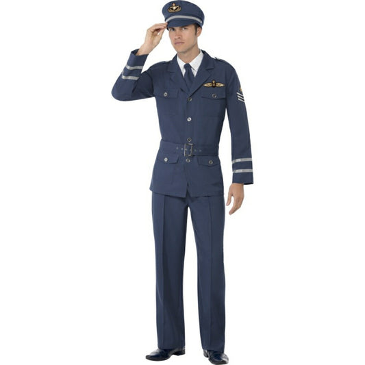 パイロット　青　衣装、コスチューム　大人男性用　WW2 Air Force Captain　コスプレ