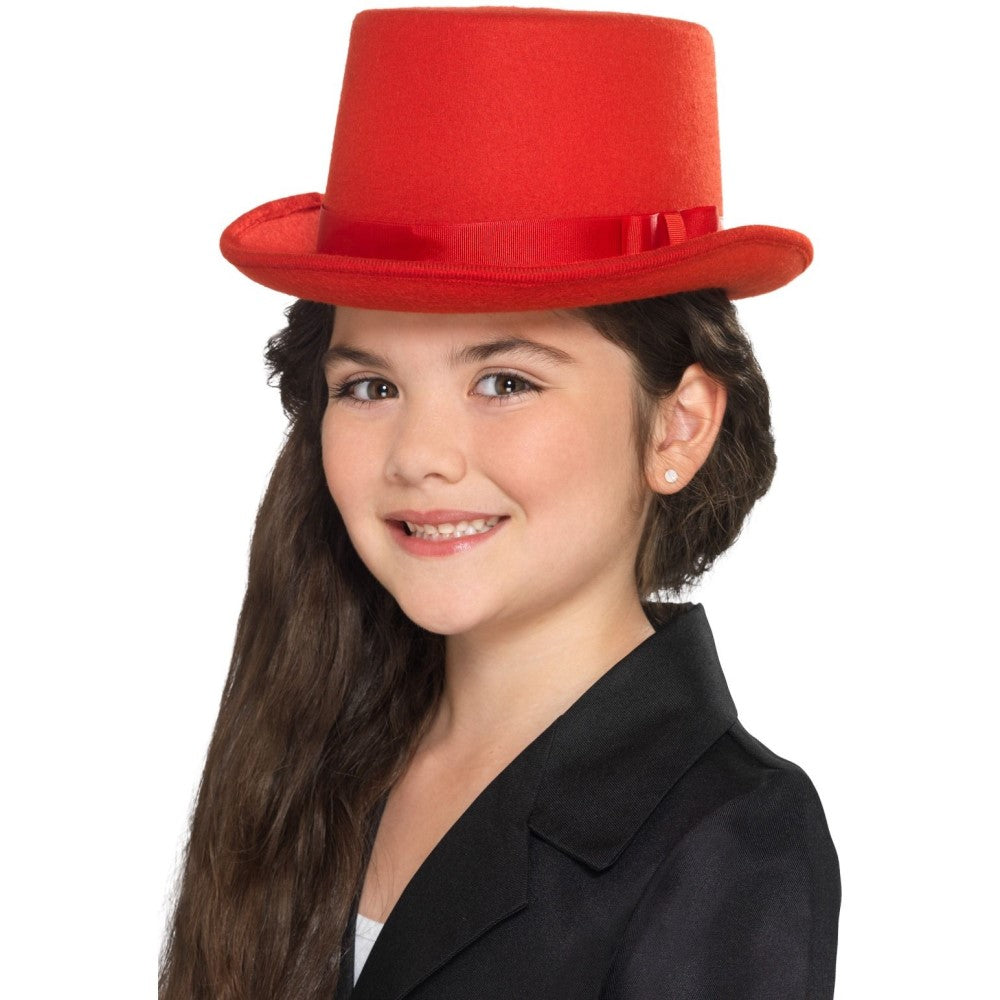 トップハット　子供用　レッド　帽子　Kids Top Hat, Red　コスプレ