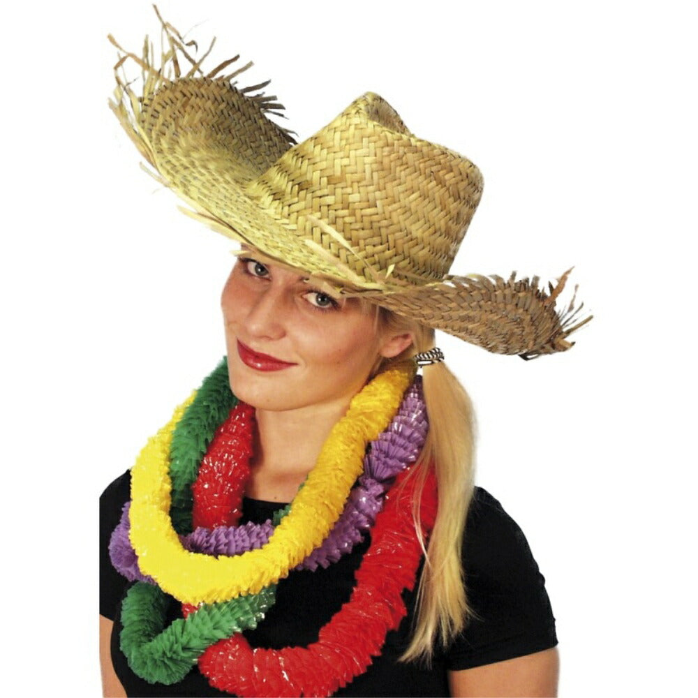 帽子　麦わら　ハワイ風　大人女性用　Beachcomber Hawaiian Straw Hat　コスプレ