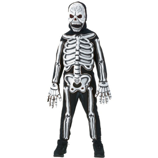 ホラー　衣装、コスチューム　コスプレ　 骸骨　スケルトン暗光子供男性用ハロウィン