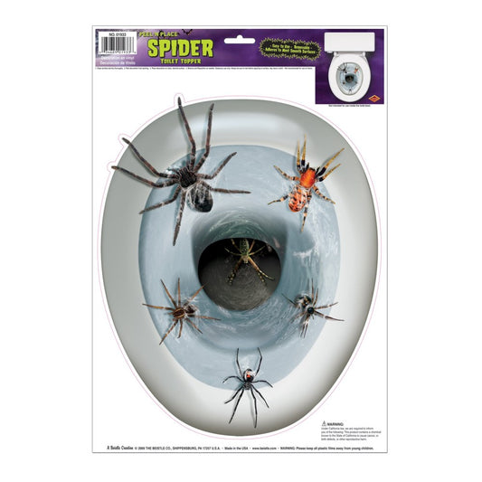 スパイダーのデコレーション トイレのフタ用 クモ 「Peel 'N Place」　コスプレ