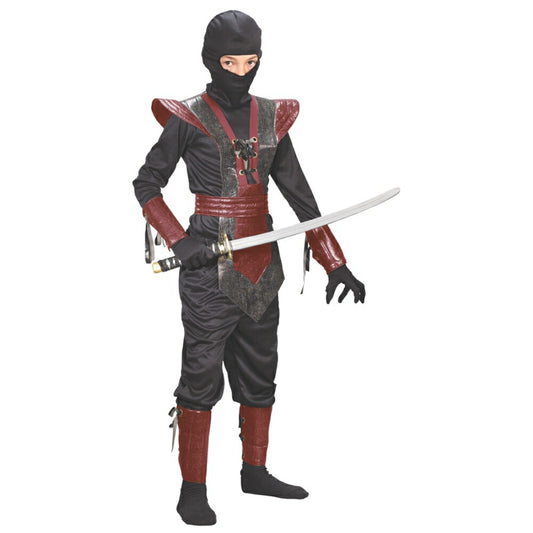 忍者　衣装、コスチューム　子供男性用　和風　NINJA FIGHTER　レッド　コスプレ