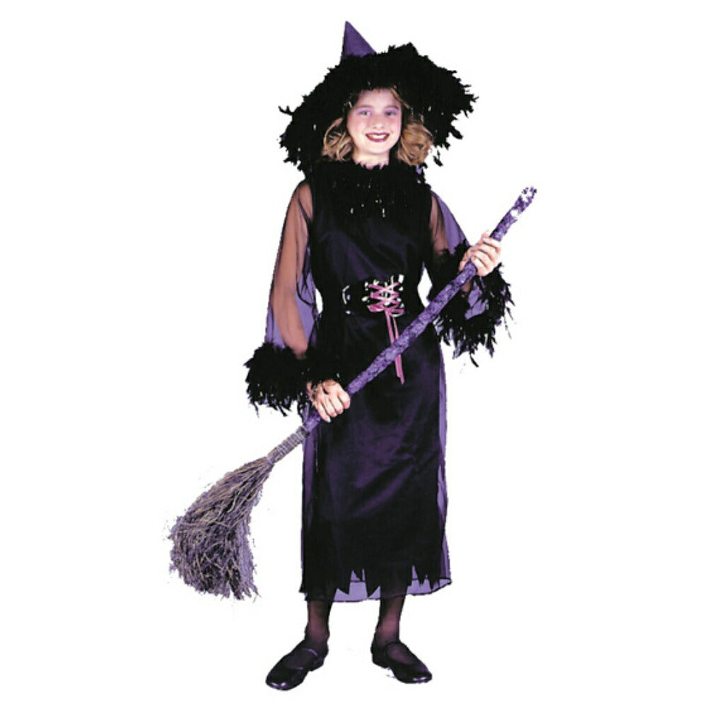 魔女　魔法使い　衣装、コスチューム　子供女性用　FEATHER WITCH　コスプレ