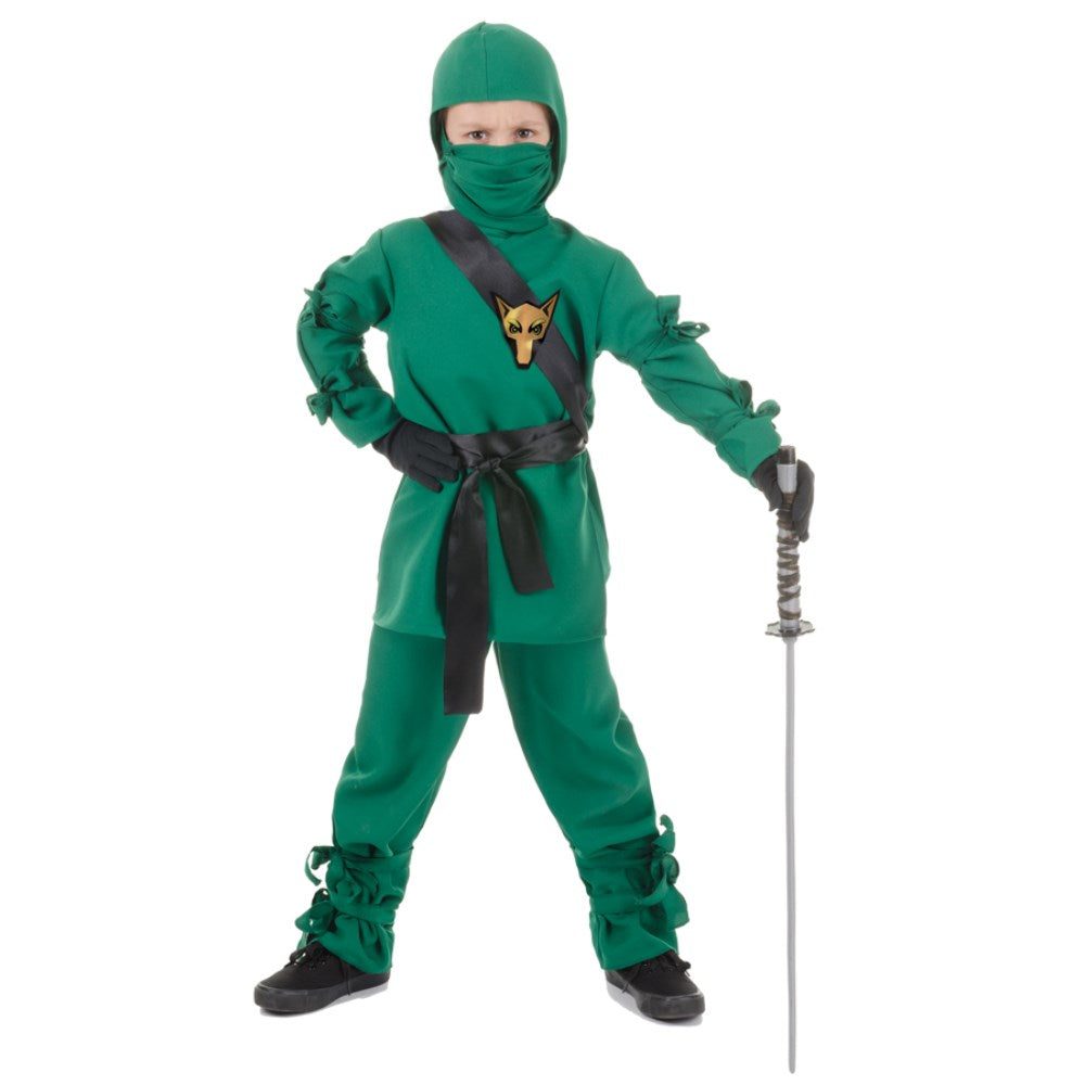 忍者 衣装、コスチューム 子供男性用 ハロウィン NINJA CHILD GREEN　コスプレ