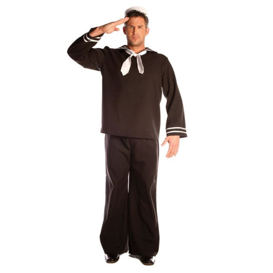 航海士　衣装、コスチューム　大人男性用　SAILOR COMPLETE BLACK　コスプレ