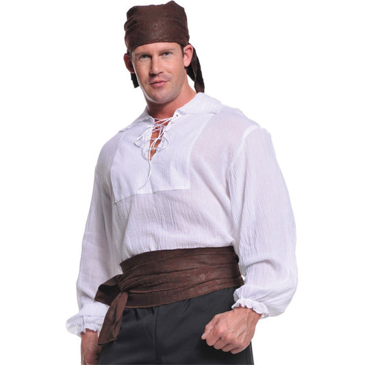 海賊　衣装、コスチューム　大人男性用　PIRATE SHIRT CREAM AD　コスプレ