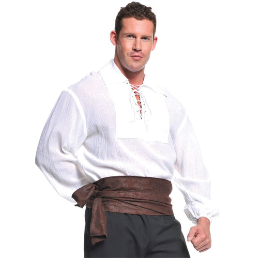 海賊　衣装、コスチューム　大人男性用　PIRATE SHIRT WHITE AD　コスプレ