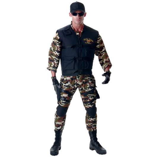 軍隊　衣装、コスチューム　大人男性用　SEAL TEAM DELUXE ADULT　コスプレ