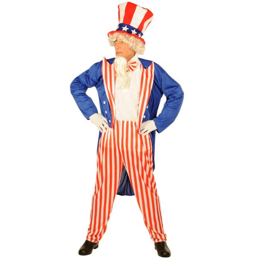 アンクル・サム　衣装、コスチューム　大人男性用　アメリカ　星条旗　コスプレ